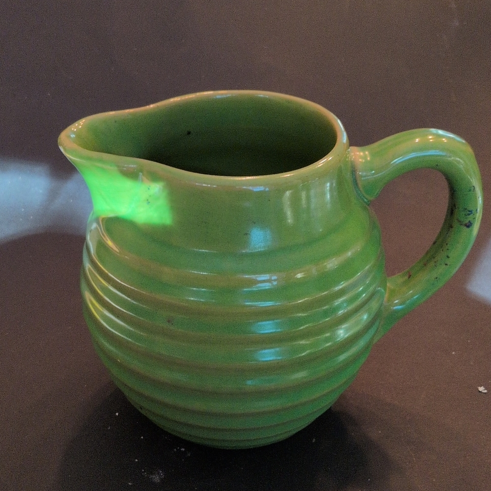 Handmade Green Ceramic Pitcher Vaselia Pottery